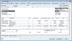 QuickBooks Contractor Tip-Capture Costs & Markup on Estimates