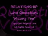 Romantic Love Quotations Video: Missing Someone Special