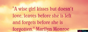 Marilyn Monroe Quote A Wise Girl Facebook Cover