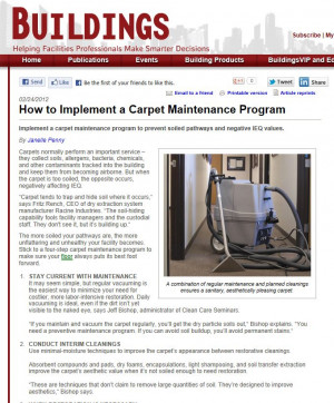 Carpet Maintenance Program for Commercial Facilities: Carpet cleaning ...
