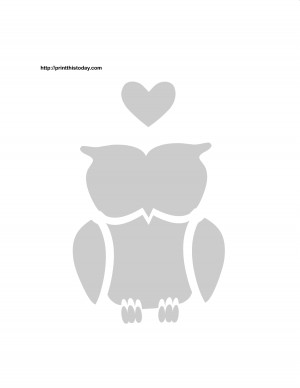 This stencil will help you creating a very cute owl and a heart. You ...