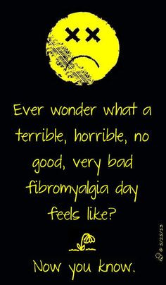 terrible, horrible, no good, very bad fibromyalgia day (a special ...