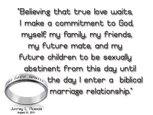 True Love Waits - Abstinence outside of marriage