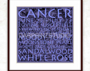 ... Zodiac Signs Cancer Quotes Digital Decorative DIY JPG Print 8