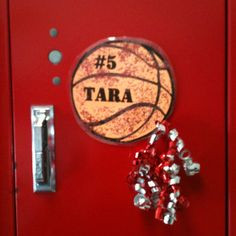 Basketball locker decoration - I photocopied the basketball with ...