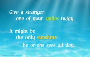Give a stranger a smile