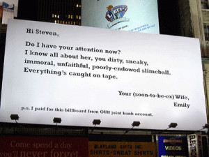This Billboard Featuring A Wife's Divorce Message To A Cheating ...