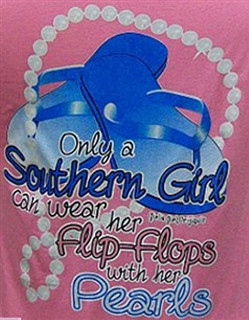 Girlie Girl Originals - Flip-Flops with her Pearls - Color Pink T ...