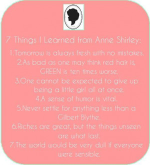 Life lessons from Anne Shirley