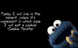 Cookie Monster quote wallpaper