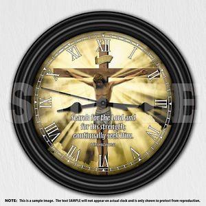 ... -Bible-Quote-Verse-Personalized-Wall-Clock-Inspirational-Wall-Decor