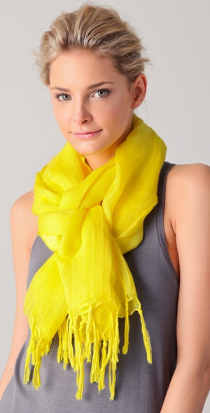 How To Wear A Sunshine Yellow Scarf For Spring