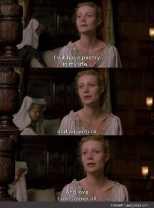 movie quote from the popular 1998 film Shakespeare in Love starring ...