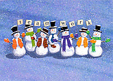 Penguin Teamwork Holiday Card