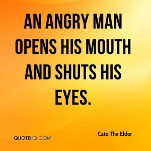 An angry man opens his mouth and shuts his eyes.