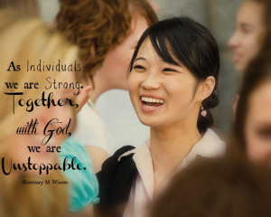 Individually we are strong. Together, with God, we are unstoppable ...