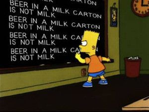 Simpsons Blackboard