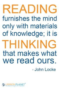 Education Quote - Reading/Thinking