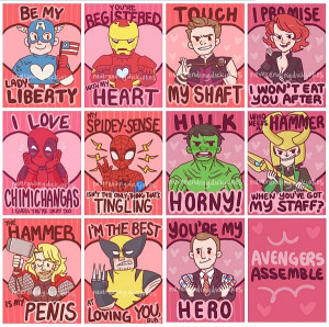 Marvel Avengers Valentine Cards