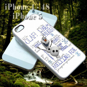 Disney Frozen Olaf Quote Collage - Custom Cell Phone Case - iPhone 4 ...