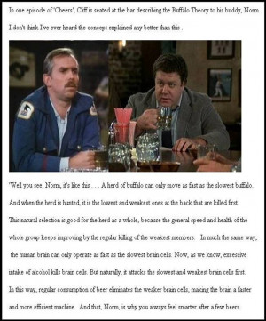 ... It is funny too. (Cliff & Norm from Cheers ... the Buffalo Theory LOL