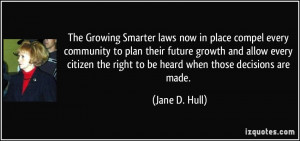 laws now in place compel every community to plan their future growth ...