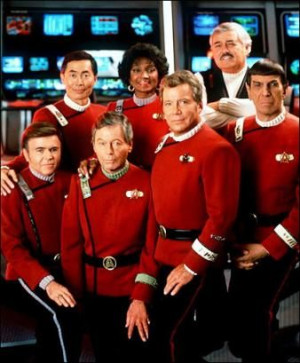 Originial cast of Star Trek - back row : George Takei (Sulu ...