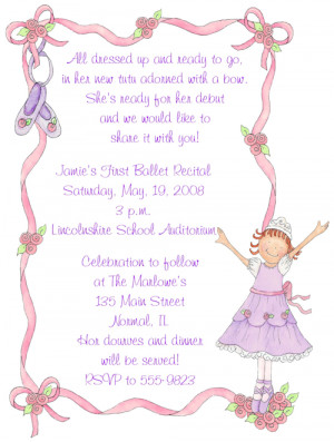 Shop our Store > Purple Ballerina Birthday Party Invitations