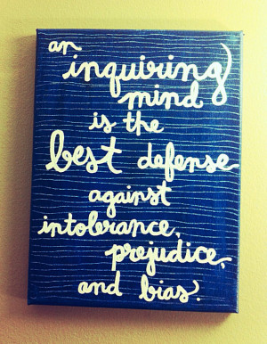Inquiring Mind - Painted Canvas - Quote - Inspirational Wall Art