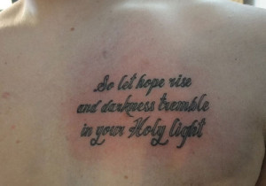quote tattoo on back hope quotes tattoos