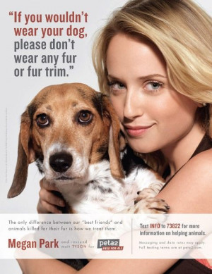 Megan Park anti-fur ad