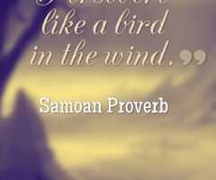 ... like a Bird in the Wind - http://www.grannyquotes.com/one-line-quotes