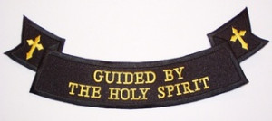 Guided By The Holy Spirit Biker Style Rocker Patch - Large