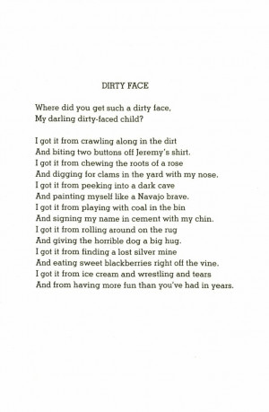dirty love quotes pinterest Dirty Face by Shel Silverstein Words ...