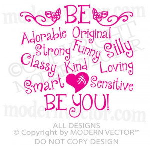 ... , Funny, Original, Strong Quote Vinyl Wall Decal Girls Inspirational