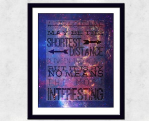 Straight Line Third Doctor Quote Doctor Who poster by tiedyejedi, $16 ...