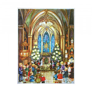 ... » Children in Church Vintage Style Advent Calendar ~ Bible Verses