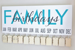 Family Birthday Board Vinyl Wall Quotes™ DIY Project