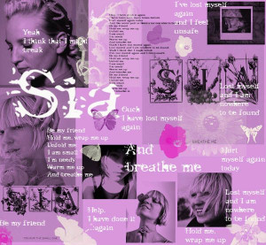 Sia - Breathe Me Lyrics Brush by TeesBoo.deviantart.com