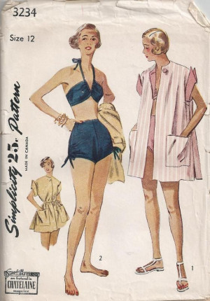 ... beach coats bath suits vintage pattern 1950s bath 1950s fashion