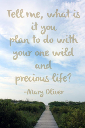 mary oliver quote~ Cute, I may ask my little Michael this....