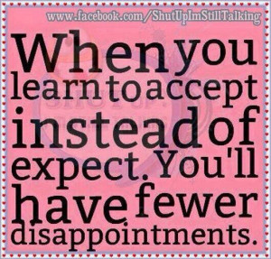 Accept don't expect