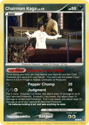 Iron Chef a la Pokemon Cards