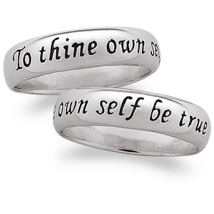 Shakespeare Quote Engraved Ring