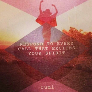 respond to every call that excites your spirit - Rumi