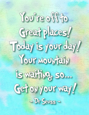 How fun are these Oh the Places You'll Go Dr. Seuss Printables ...