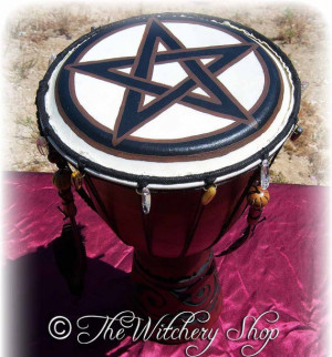 WICCA PAGAN Pentacle Drum - Rituals, Circles, Energy, Meditation ...