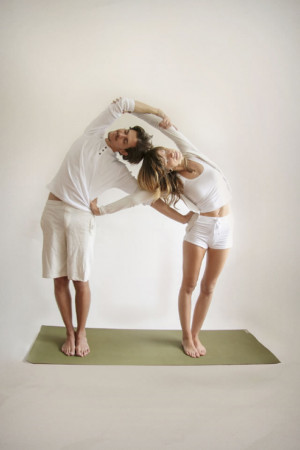 Partner Yoga Double Sided Bend Posejpg picture