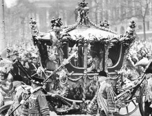 Imperial: The state coach carrying King George VI and Queen Elizabeth ...