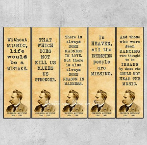 Nietzsche quote , Printable Bookmarks , Bookmark set , Printable Quote ...
